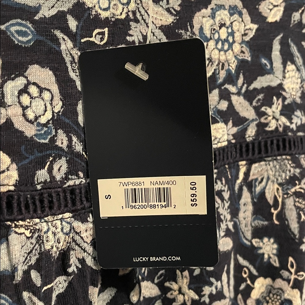 Lucky Brand Navy and White Floral Top - Picture 6 of 6